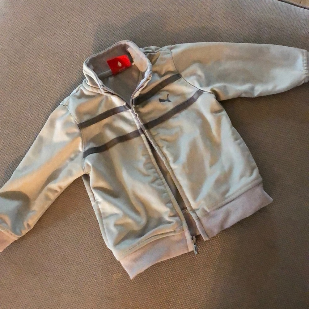 Kids Grey Puma track jacket